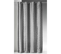 Homemaison - Shantung Curtain with Tortoise Print - Polyester - Fantasy Pattern - Ready to Hang with 8 Silver Eyelets - Suitable for Living Room and Bedroom - 140 x 260 cm - Ivory