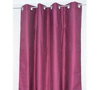 Homemaison Silk Effect Blackout Curtain Polyester Raspberry 250 x 140 cm