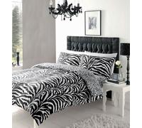 HOMEMAKER BEDDING BLACK & WHITE ZEBRA PRINT DUVET COVER SETS (Single)
