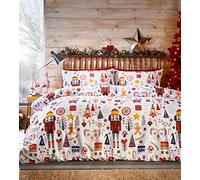HOMEMAKER BEDDING Christmas Duvet Set Xmas Present Festive Gift Quilt Cover (Double)