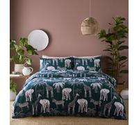 HOMEMAKER BEDDING Duvet Cover Set Elephant Giraffe Zebra Print Jungle Palm Leaf (Single)