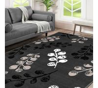 Homemaker Pod Leaf Grey Cut Pile Rug - 120x160cm