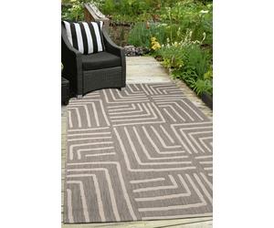 Homemaker Polypropylene Grey Rectangle Rug - 160 x 230cm