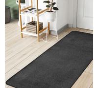 Homemaker Relay Plain Charcoal Short Pile Runner - 60x200cm