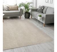 Homemaker Relay Plain Natural Short Pile Rug - 145x100cm