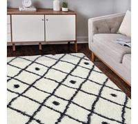 Homemaker Snug Nomadic White Shaggy Rug - 200x290cm