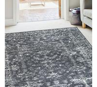 Homemaker Traditional Charcoal Short Pile Rug - 80x150cm