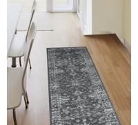Homemaker Traditional Charcoal Short Pile Runner - 67x200cm