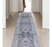Homemaker Traditional Grey Blush Short Pile Runner -67x200cm
