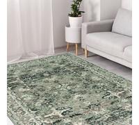 Homemaker Traditional Sage Green Short Pile Rug - 200x290cm