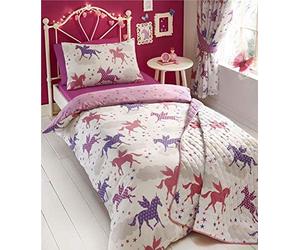 Homemaker Unicorn duvet sets girls quilt covers unicorns and stars bedding (Duvet Set - Double)
