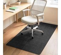 HomeMall Office Chair Mat for Hardwood and Tile Floor, 90x120cm Computer Chair Mat, Non-Slip Floor Protector, Under Desk Mat for Rolling Chair, Black