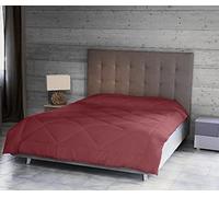 Homemania 14719 Two-Tone Plain Winter Duvet, Single, Red, Microfibre, 150 x 200 cm