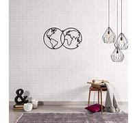 Homemania Wall Decoration, Metal, Black, 60 x 0.2 x 34 cm