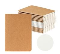 HOMEMARS Plain Notebook,18 Pack,100GSM,A6,Small notebook,3.9" x 5.5", Kraft Paper, Journaling Notebooks for Travel Journal, Work & School,Thick Paper,Plain Writing Drawing Sketchbook Diary,100 g/m²