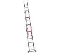 HOMEMASTER® 3 Section Extension Ladder | 150kg Load Capacity | Anti-slip Rungs, Auto-Locking Clips | Lightweight Aluminium Ladders | 3.70m