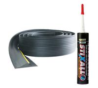 Homemate Garage Door Seal 4.88M/16Ft Plus Stixall Adhesive 290Ml
