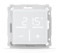 Homematic IP Glass Wall Thermostat with CO2 Sensor, Smart Home, Measures Temperature, Humidity, CO2, for Radiator / Underfloor Heating with App, Alexa, Google Assistant, Energy Saving, 161333A0