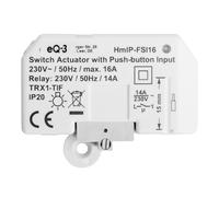 Homematic IP Smart Home Switching Actuator with Button Input (16 A) - Flush-Mounted, Controls Devices and Lights via App, Alexa & Google Assistant, Save Energy, 154346A0