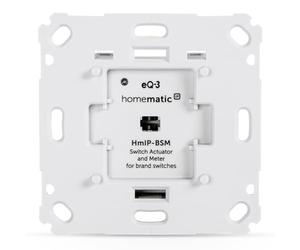 Homematic IP Smart home switching measurement actuator for brand switches, also switches devices via app or voice command via Amazon Alexa, 142720A0, 230V/50Hz/5A