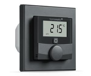 Homematic IP Smart Home Wall Thermostat with Switching Output - for Brand Switch, Anthracite, Digital Thermostat Underfloor Heating with/without App, Alexa, Google Assistant, Save Energy, 159928A0