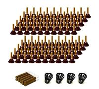 homemelinda 100Sets Moxibustion Sticks with Base, Easy to Use, 4pcs Protective Covers, 5-Years Moxa Cones Moxi Stick for Chinese Traditional AiJiu AiZhu