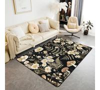 Homemissing 100x150cm Mushroom Area Rug Boys Girls Fungus Living Room Rugs for Bedroom For Kids Women Men Wild Mushroom Stuff Daisy Botanic Floral Natural Leaf Decor Carpet Indoor Floor Mat Room Decor