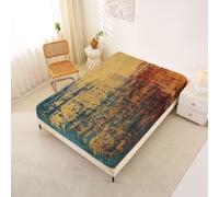 Homemissing Abstract Art Kids Fitted Sheet King Size Retro Watercolor