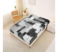 Homemissing Abstract Geometric Fitted Sheet Single Size All Season Art