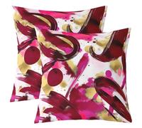 Homemissing Abstract Hot Pink Gold Throw Pillow Covers Set of 2 Boho Modern Geometric Cushion Case Simple Aesthetic Decor Pillowcase Ink Unique Cool Indoor Outdoor Super Soft 50x50cm