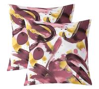 Homemissing Abstract Pink Gold Throw Pillow Covers Set of 2 Boho Modern Geometric Cushion Case Simple Aesthetic Decor Pillowcase Ink Unique Cool Indoor Outdoor Super Soft 60x60cm