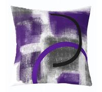 Homemissing Abstract Purple Throw Pillow Cover 60x60cm 1 Pcs Grey White Geometric Cushion Case for Boys Girls Modern Art Decor Pillowcase Bedroom Decor Indoor Outdoor Polyester