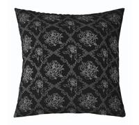 Homemissing Adults Gothic Throw Pillow Cover 40x40cm 1 Pcs Vintage Rose Decorative Throw Pillowcase Black White Damask Pillow Case Cushion Cover Luxury Floral Flower Cushion Case Room Decorations