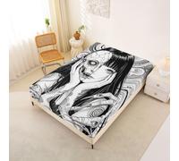 Homemissing Anime Girl Fitted Sheet Single Bedding Set for Kids Horrible