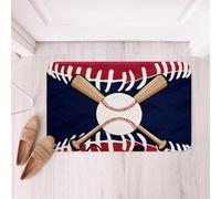 Homemissing Baseball Bathroom Rugs Microfiber 20x32Inch St. Louis Bath Mats Non-Slip Baseball City Bathroom Accessories Sports Game Floor Doormats Soft Door Mat