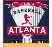Homemissing Baseball Gaming Fabric by The Yard Atlanta Upholstery Fabric for Sewing Crafting Baseball City Waterproof Indoor Outdoor Decor for Home DIY Projects Sports Game 2 Yards (L184*W150cm) s
