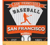 Homemissing Baseball Gaming Fabric by The Yard San Francisco Upholstery Fabric for Sewing Crafting Baseball City Waterproof Indoor Outdoor Decor for Home DIY Sports Game 3 Yards (L276*W150cm)