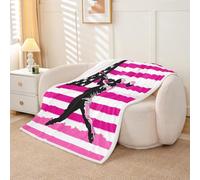 Homemissing Baseball Throw Blanket Pink American Flag Soft Fleece Sherpa Cozy Fuzzy Plush Warm Sports Game Fuzzy Plush Throw Gift for Baseball Lover Baby 30x40Inch for Bed Couch Living Room