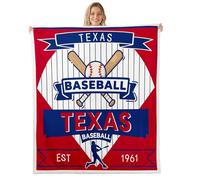 Homemissing Baseball Throw Blanket Texas Soft Fleece Sherpa Cozy Fuzzy Plush Warm Baseball City Fuzzy Plush Throw Sports Game Baby 30x40Inch for Bed Couch Living Room