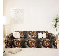 Homemissing Bass Fish Sofa Covers Washable Fishing Cushion Couch Covers For Dogs Cats Pets Rustic Cabin Country Soft Sectional Cat Scratch Couch Protectors Furniture Slipcovers Non-slip,231x381cm