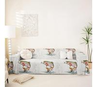 Homemissing Bass Fish Sofa Covers Washable Hunting And Fishing Cushion Couch Covers For Dogs Cats Pets Country And Lodge Soft Sectional Cat Scratch Couch Protectors Furniture Slipcovers,231x340cm