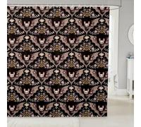 Homemissing Bats Shower Curtain for Bathroom Decor 180x240cm Kids Happy Halloween Bath Curtain for Boys Girls Teens Witchcraft Waterproof Polyester Fabric Soft Cartoon Ghost