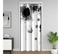 Homemissing Black Bubbles Prints Door Curtain for Doorway Privacy,150x203cm,Ink and Wash Painting Decorations Closet Cover,Abstract Art Room Divider Curtain,Modern Art Bedroom Living Room Luxury
