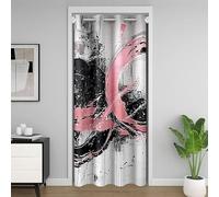 Homemissing Black, Gray and Pink Abstract Art Door Curtain for Doorway Privacy,86x203cm 1 Panel,Geometry Closet Cover,Modern Art Room Divider Curtain,Abstract Bedroom Living Room Fashion Bedroom Decor