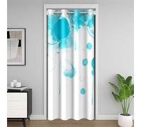 Homemissing Blue Bubbles Prints Door Curtain for Doorway Privacy,86x203cm 1 Panel,Ink and Wash Painting Decorations Closet Cover,Modern Art Room Divider Curtain,Luxury Bedroom Living Room Abstract Art