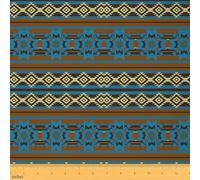 Homemissing Blue Yellow Southwestern Aztec Fabric by The Yard 10 Yards (L920*W150cm) Geometric Upholstery Fabric for Chairs Geometry Bohemian Tribal Rustic for Home DIY, Waterproof Indoor Outdoor Men