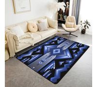 Homemissing Boho Aztec Living Room Rugs Area Rug 150 * 200cm Kids Blue Farmhouse Western Exotic Style Decor Carpet for Boys Girls Teens Tribal Native American Indian Indoor Floor Mat Room Decor