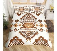 Homemissing Boho Duvet Cover Junior/Cot Bed Size Southwest Native American Design Comforter Cover for Boys Girls Western Decor Bedding Set 2Pcs Room Decor