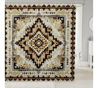 Homemissing Boho Southwestern Shower Curtain 180x240cm Tribal Native American Indian Design Bathroom Curtain for Kids Women Men Bathroom Accessories Geometric Waterproof Fabric
