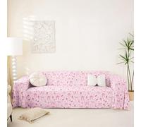 Homemissing Bow Couch Cover for PetsCute Bowknot Cat Scratch Proof Sofa Covers Washable for DogsFloral Furniture CoversButterfly Soft L Shape Sofa SlipcoverPink,180x300cm